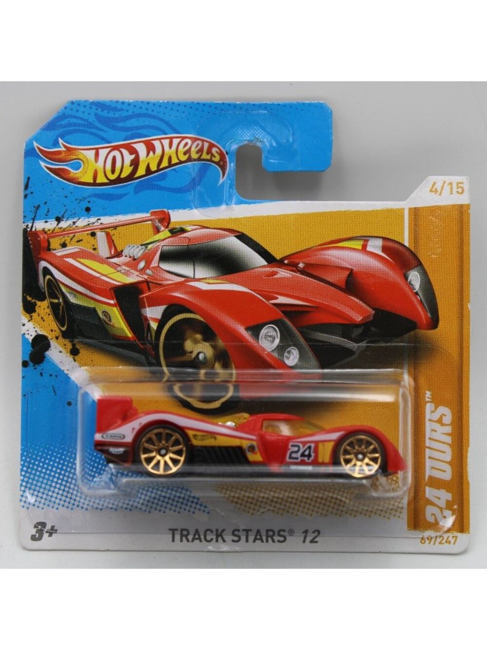 Hot Wheels 24 Ours Red 2012 Track Stars 12 4/15 69/247 International Short Card